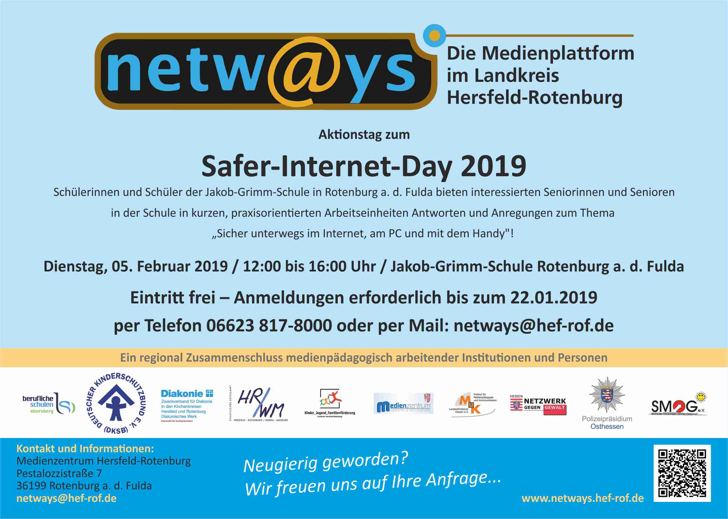 Flyer zum Safer Internet Say